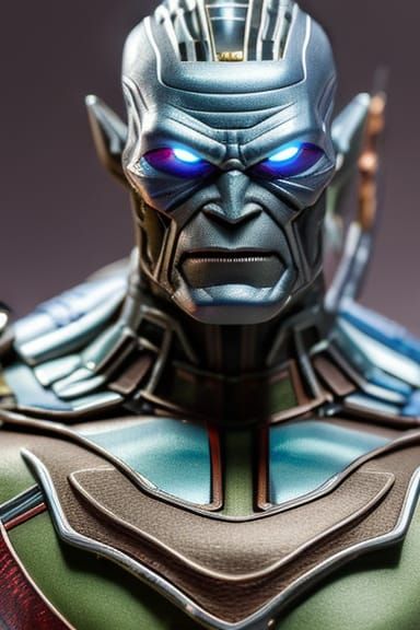 Hyperdetailed Spawn Terminator Portrait in Watercolor Style