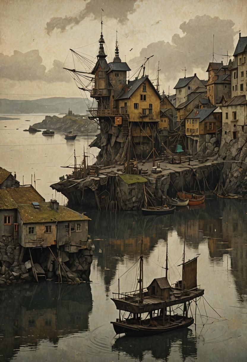 Abstract Gold Blending Cycles in Magical Realism