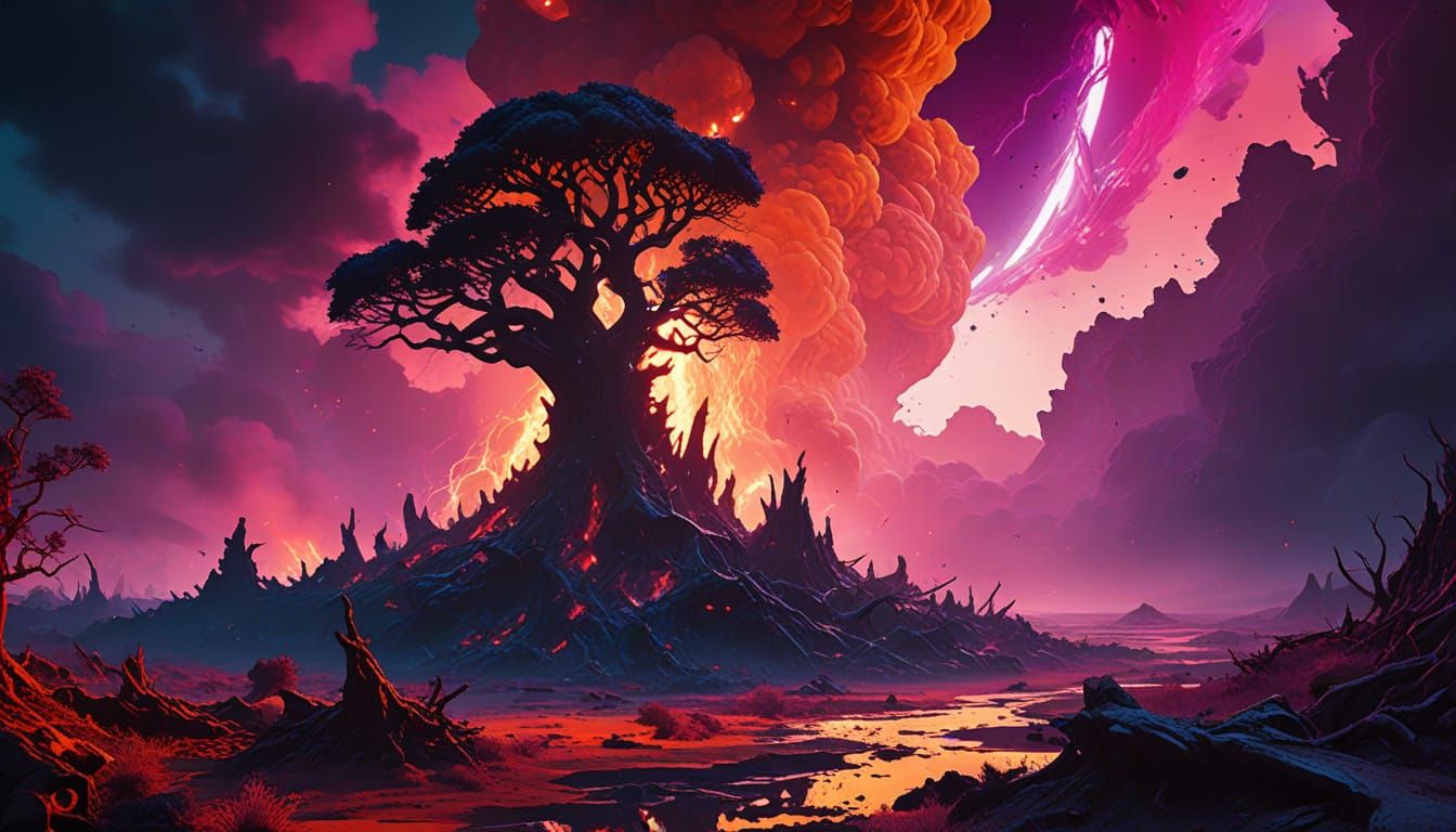 Epic Post-Apocalyptic Psychedelic Landscape in Dye-Transfer ...