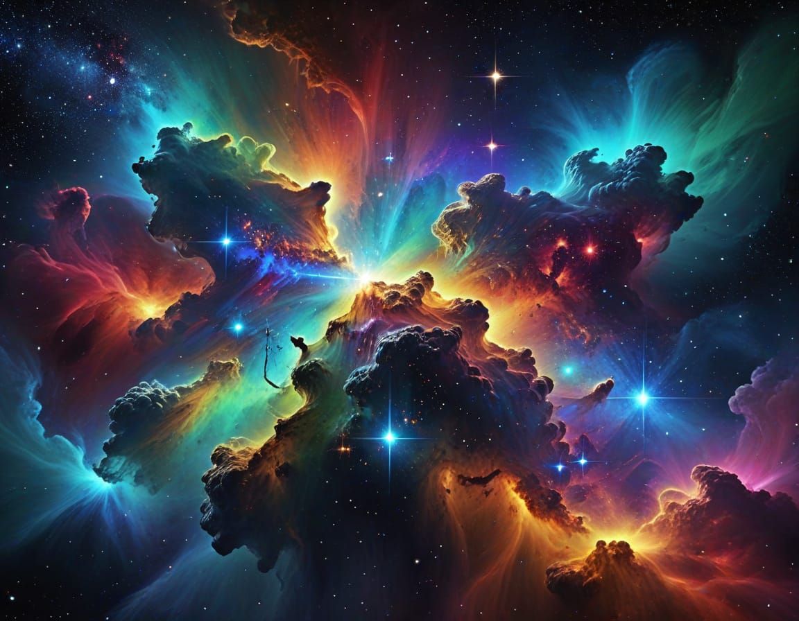 Cosmic Celestial Wonders in Vibrant Hues