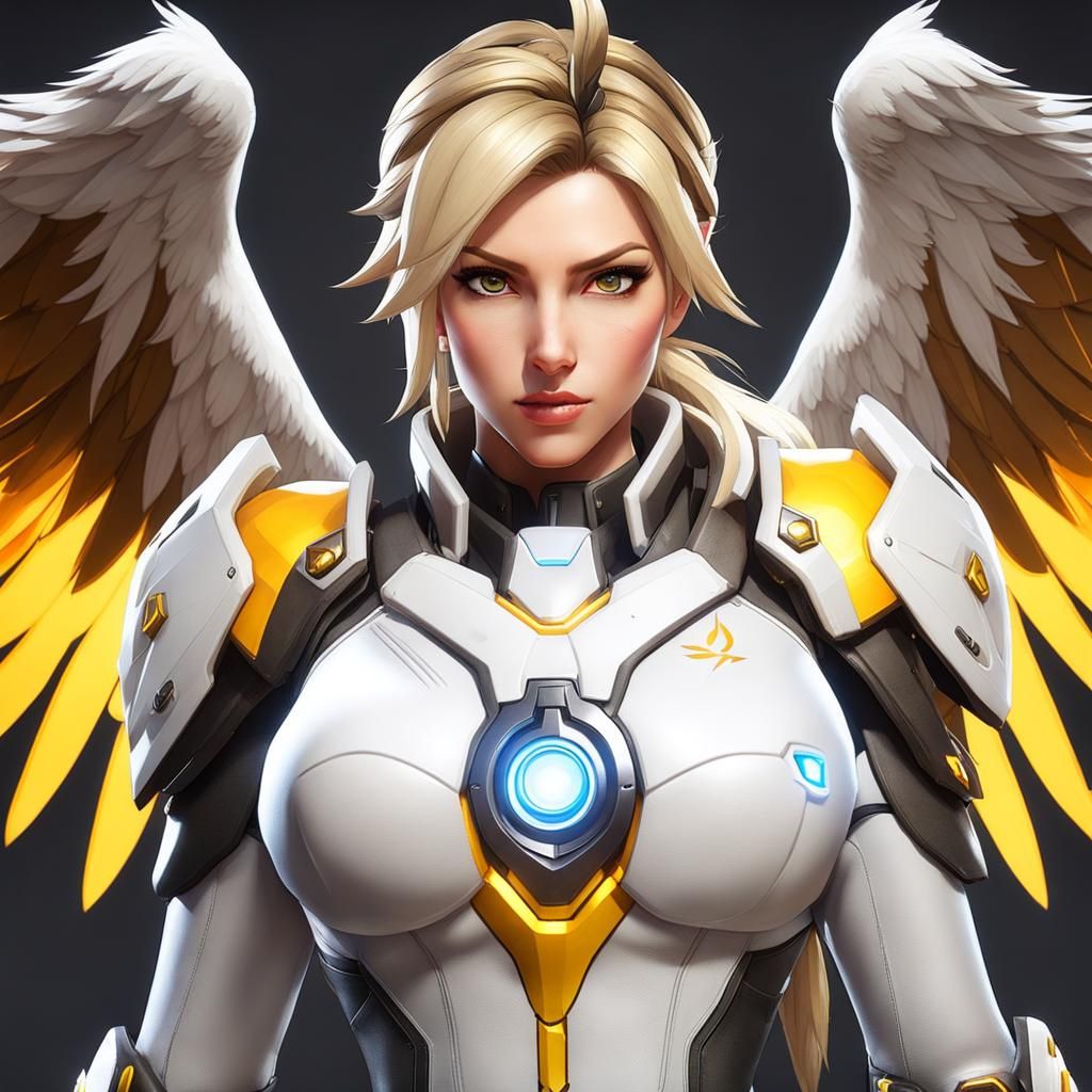 Sultry Photorealistic Mercy - Overwatch 2 NSFW Art