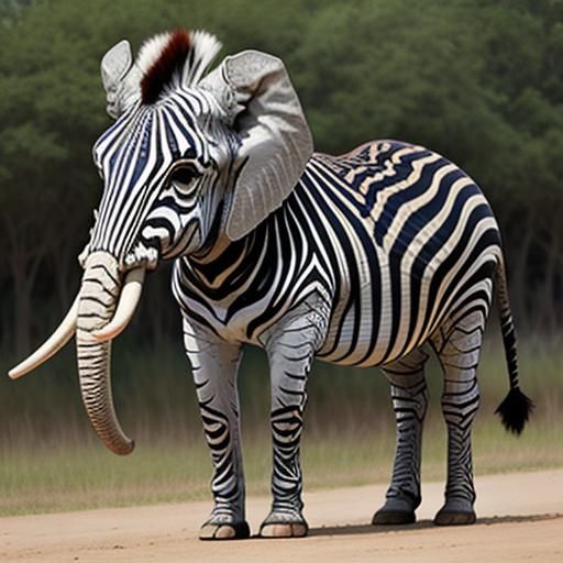 Zebra Elephant Hybrid Photo
