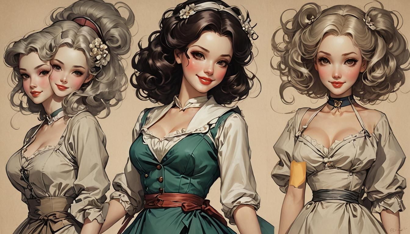 Beautiful Woman Doll in Anime Art Style