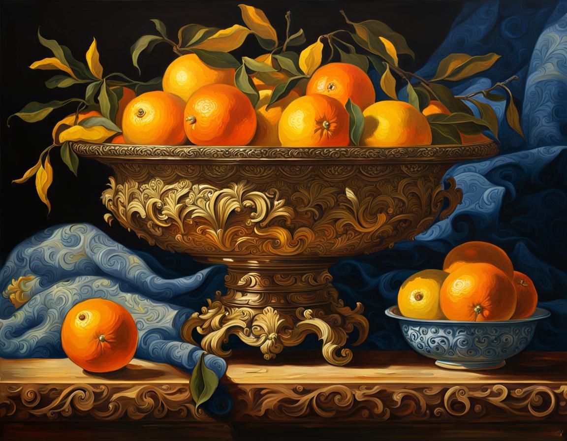 Baroque Still Life with Oranges and Lemons