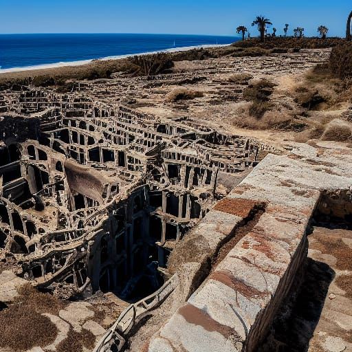 Nomads Discover Sunken City Ruins in Clear Ocean