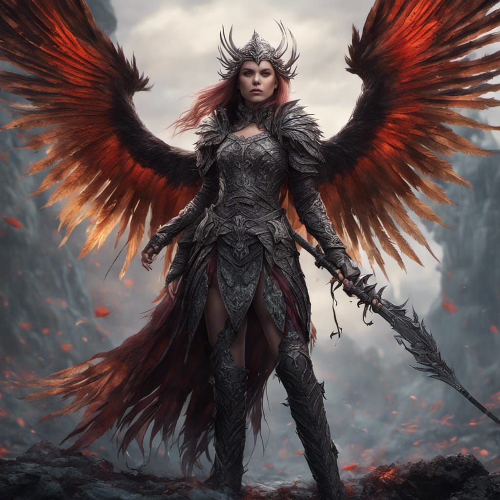 Vampiric Elven Princess Warrior in Detailed Matte Painting