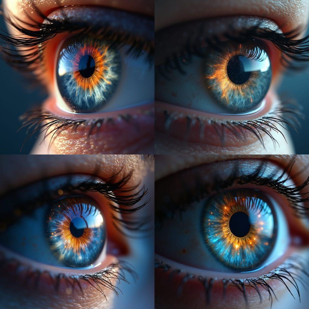 Surrealistic Eye Reflects Cosmic Galaxy