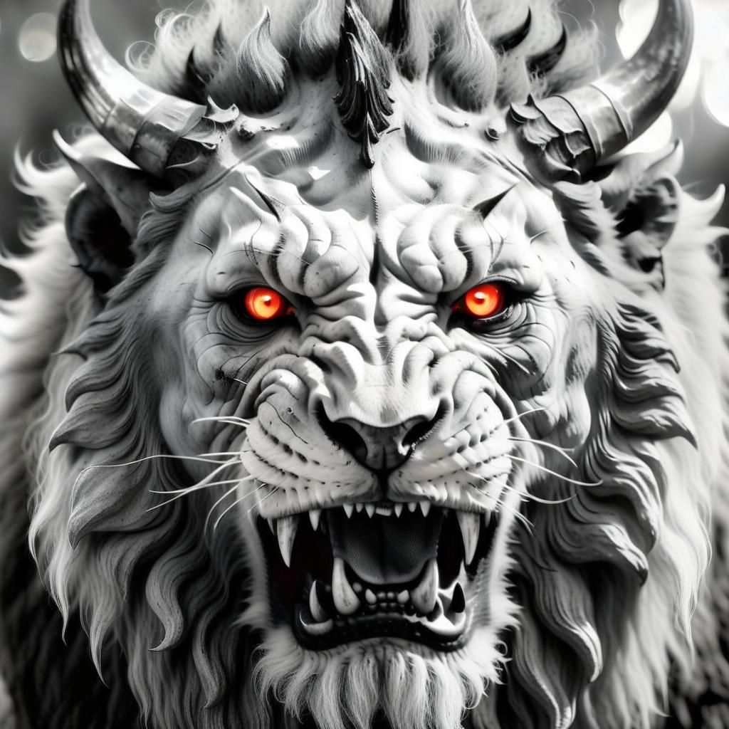 Terrifying Demon God Portrait in Dark Fantasy Style