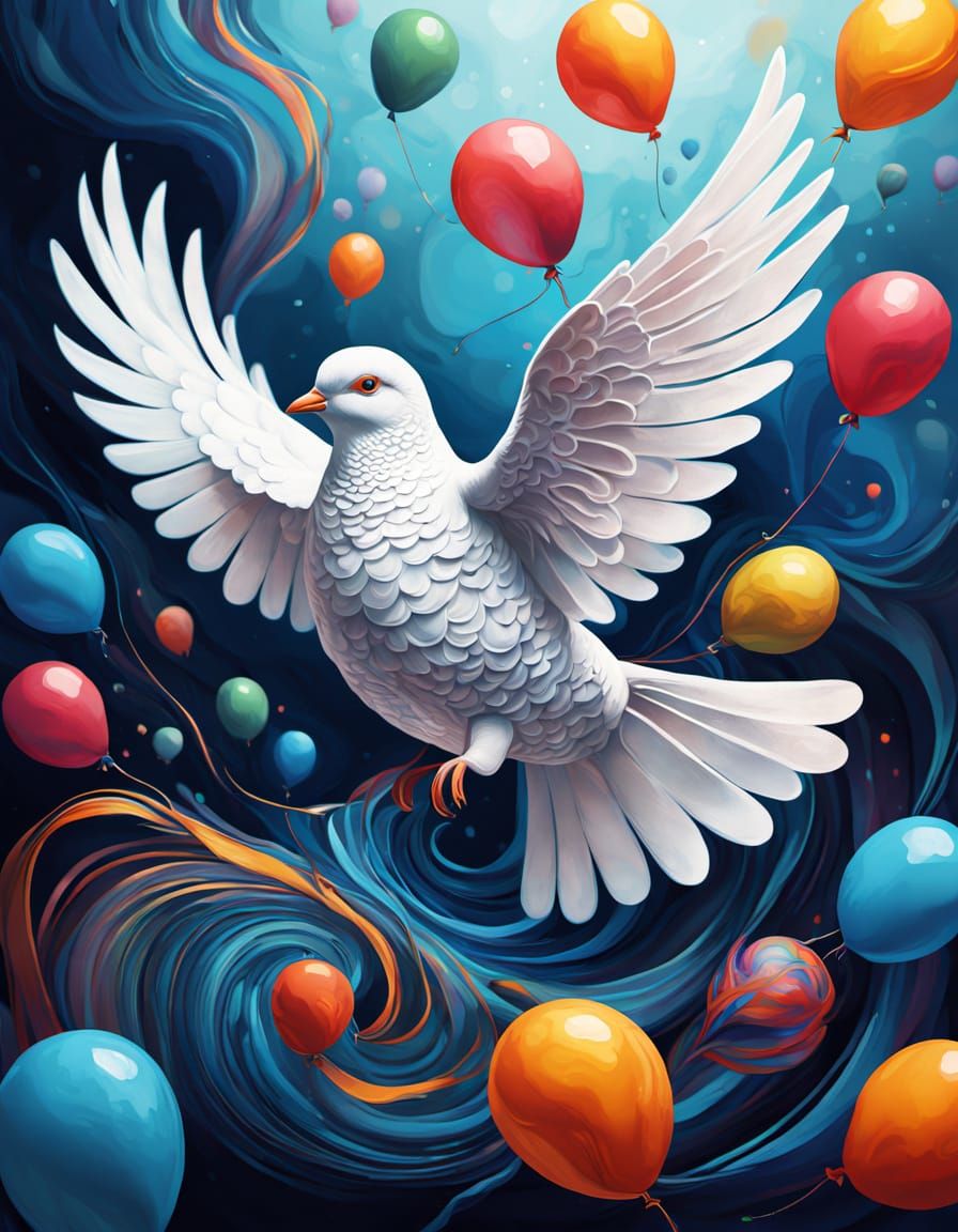 A white dove