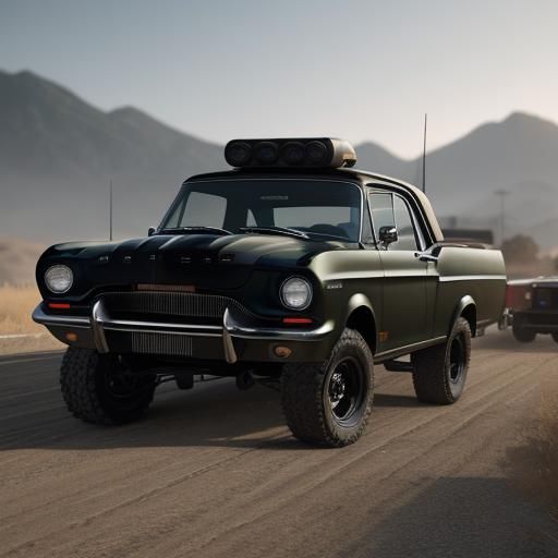 Ford Shelby on Army Tracks, 3D Game Art