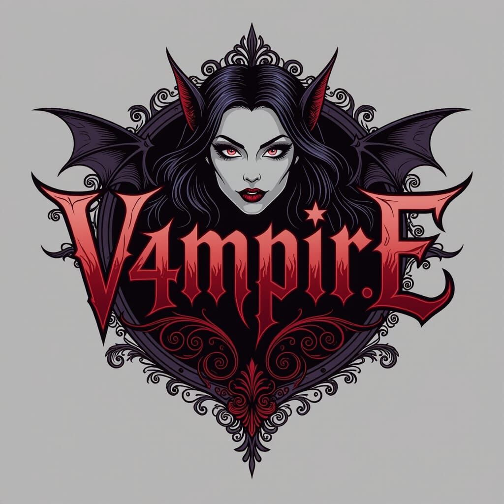 Gothic Vampire Band Logo Design