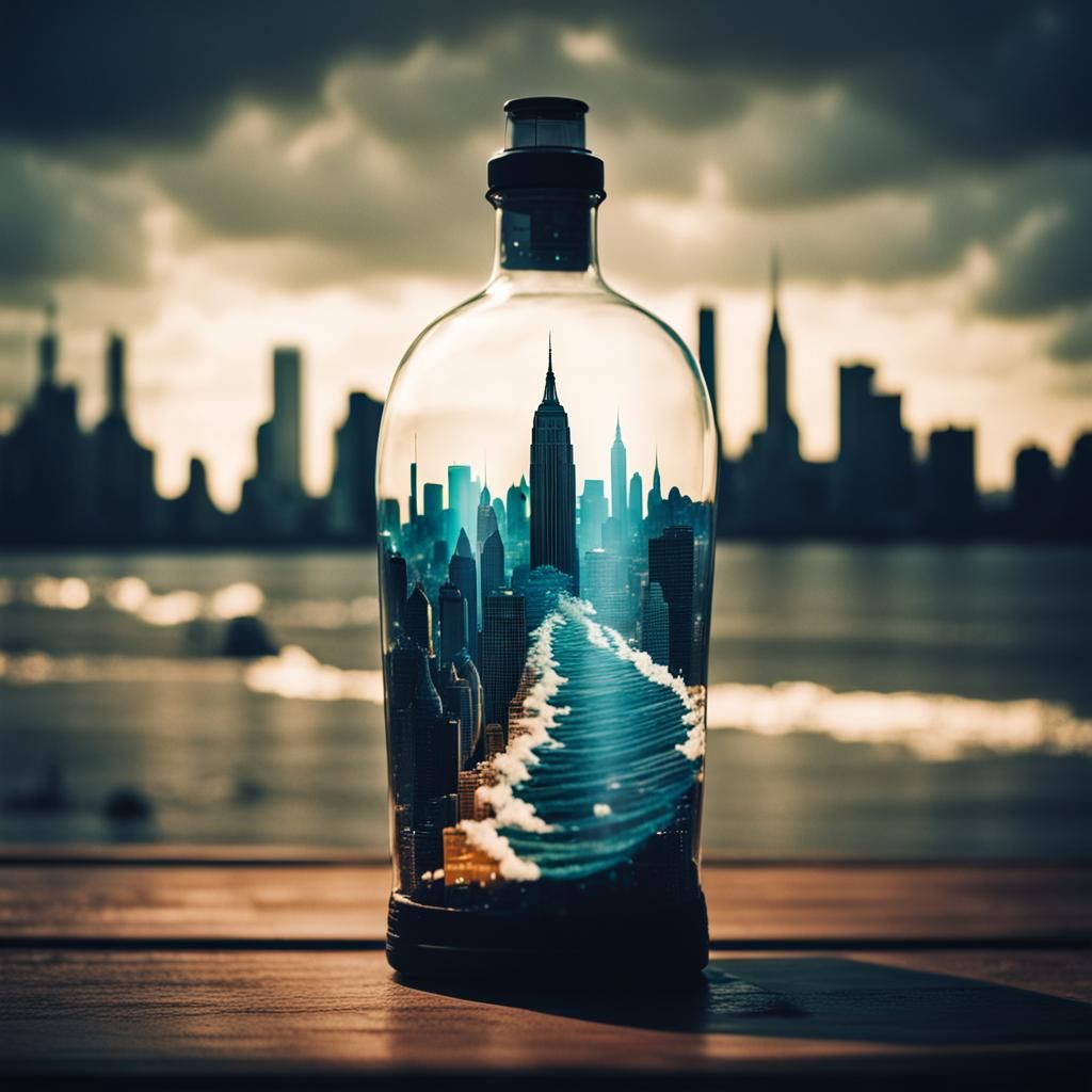 New York City in a Bottle: Cinematic Still