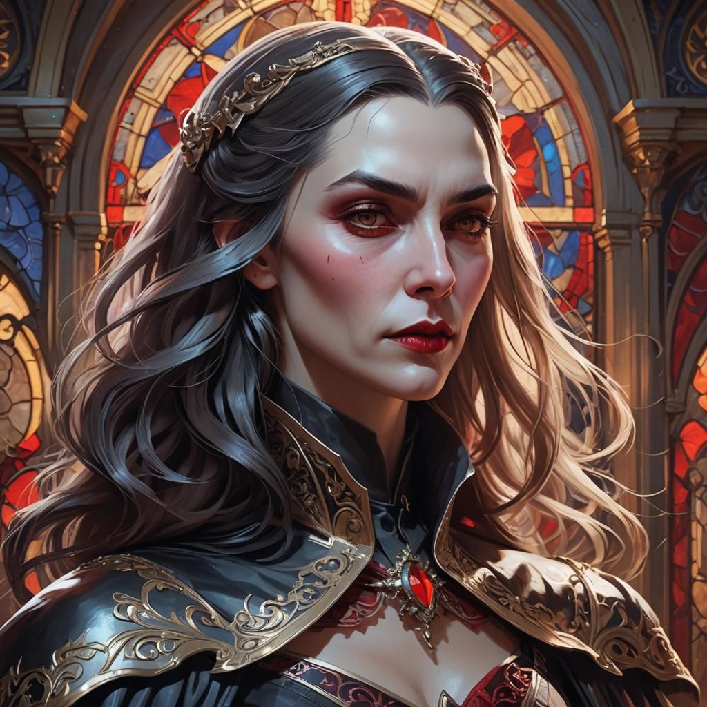 Detailed Portrait of Female Count Dracula