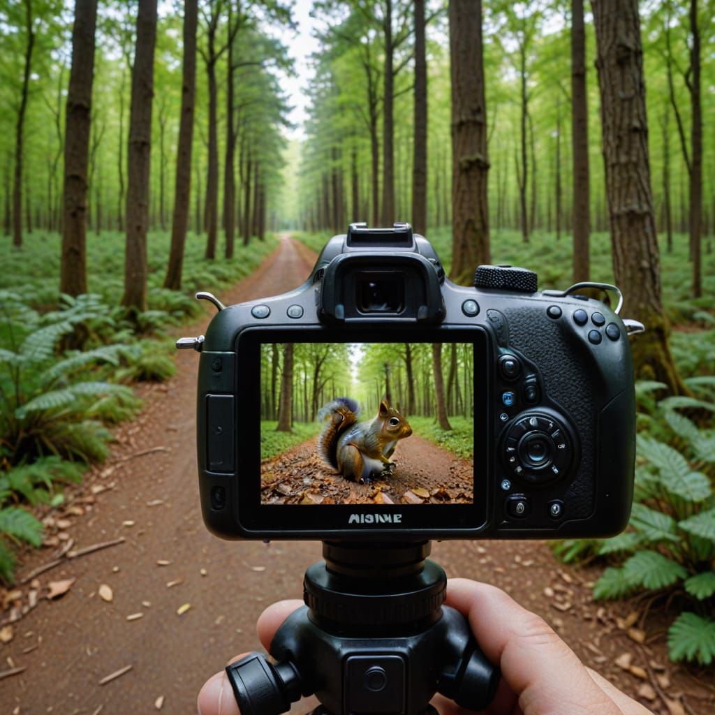 Squirrel Photographer Captures Forest Scene