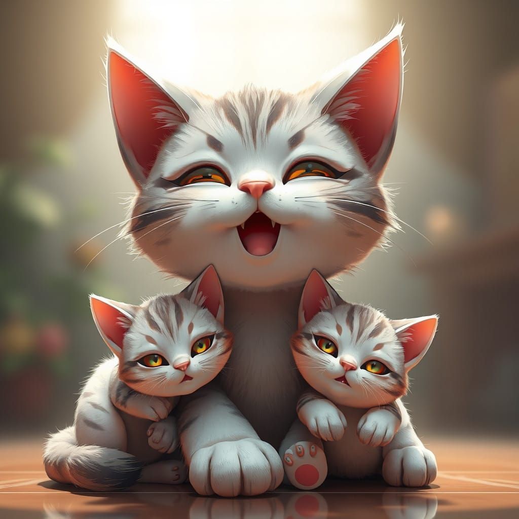 Anime-Inspired 3D Cat Concept Art in Stunning 8K Resolution