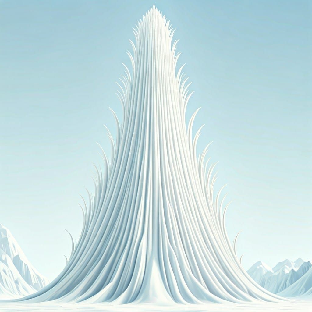 Ethereal Ice Tower in Digital Acrylic