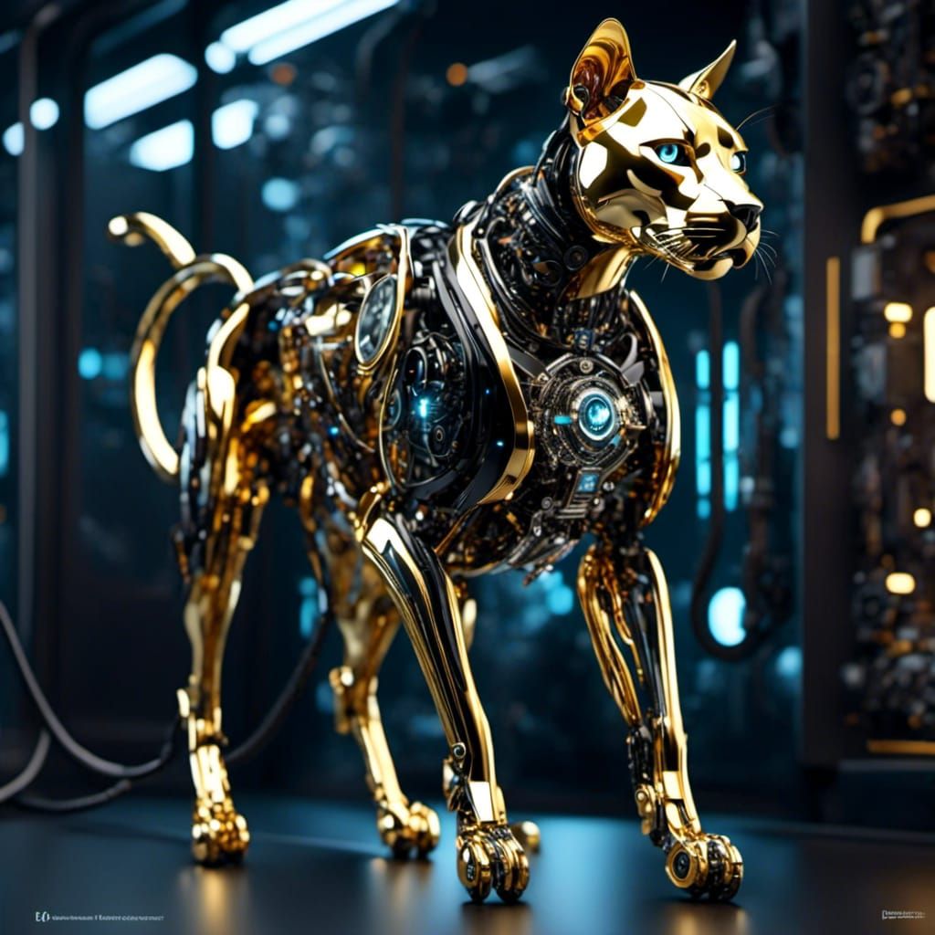 Hologram Cyborg Pitbull by Adam Marczyński