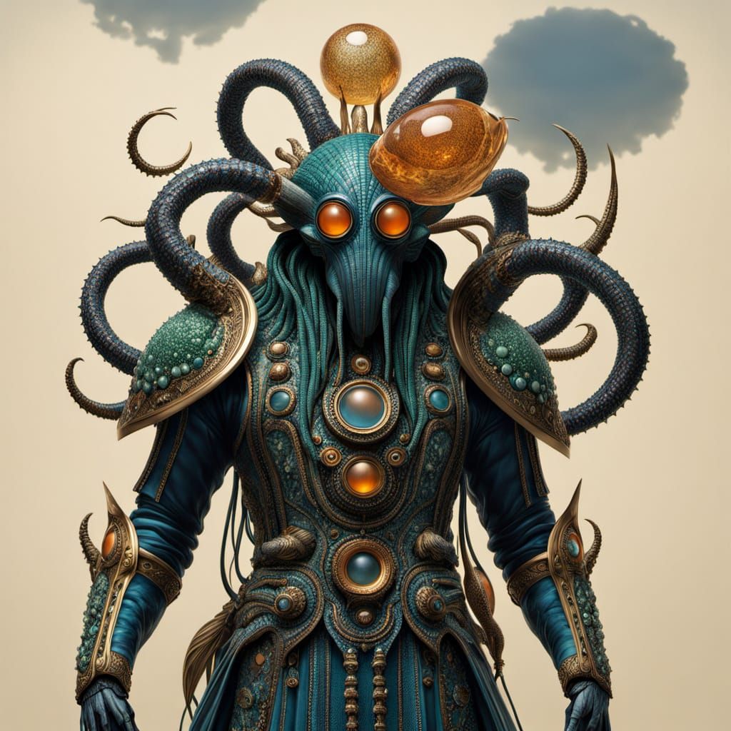 Lovecraftian God Yog-Sothoth Double Exposure Mosaic