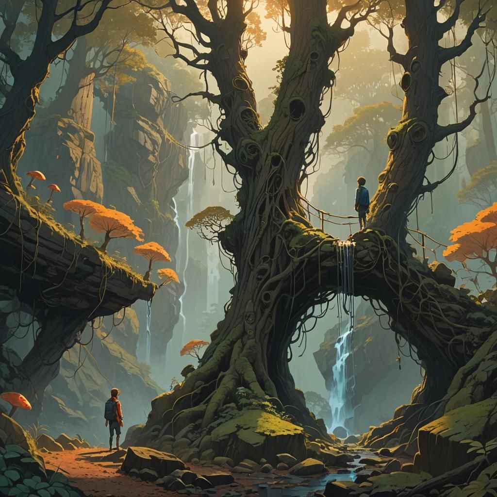 Mystical Forest Edge in Fantasy Style