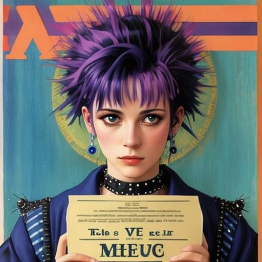 Dynamic Indigo Word Art in Klimt Style