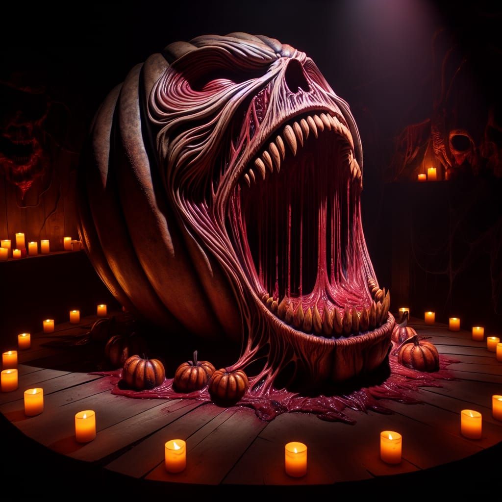 screaming pumpkin head