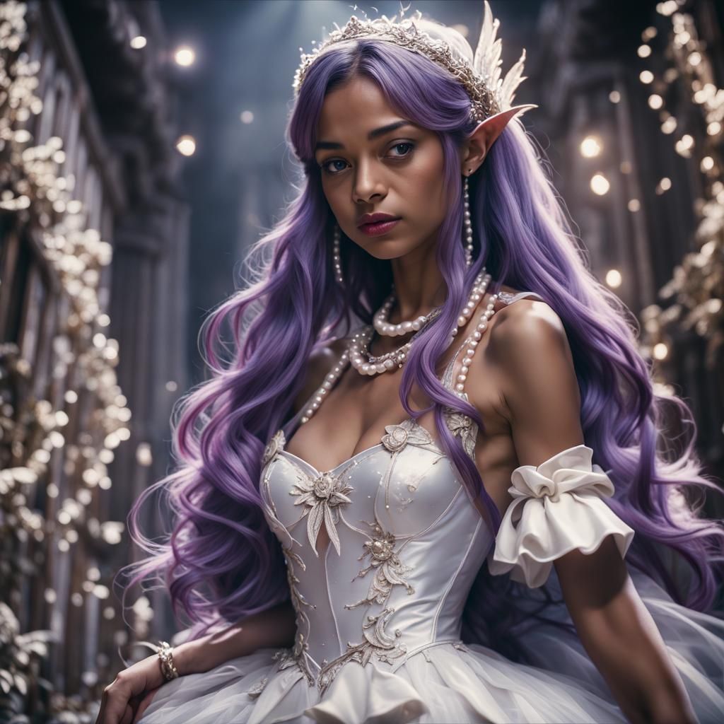 Adorable Punk Goddess in Cinematic Digital Art