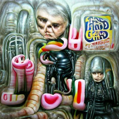Biomechanical Candyland in Giger Style
