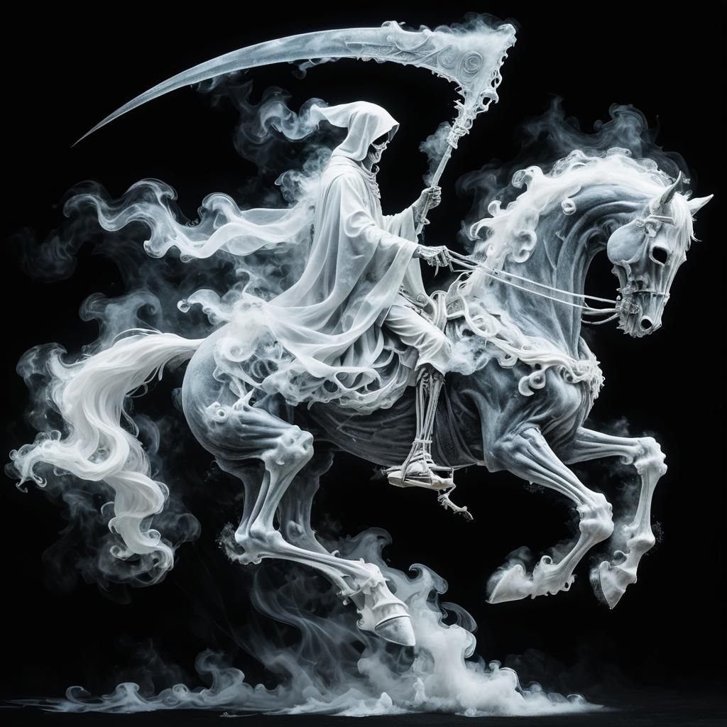Ethereal Grim Reaper on Skeletal Horse