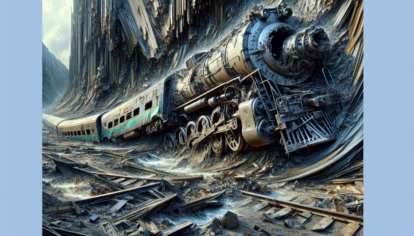 Post-Apocalyptic Train Derailment: Metallic Havoc