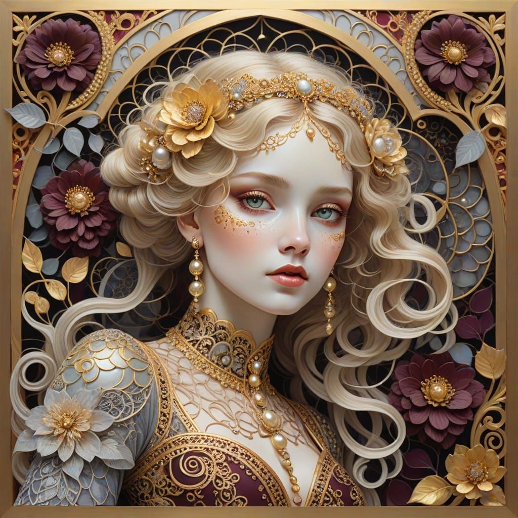 Golden Goddess in Iridescent Splendor