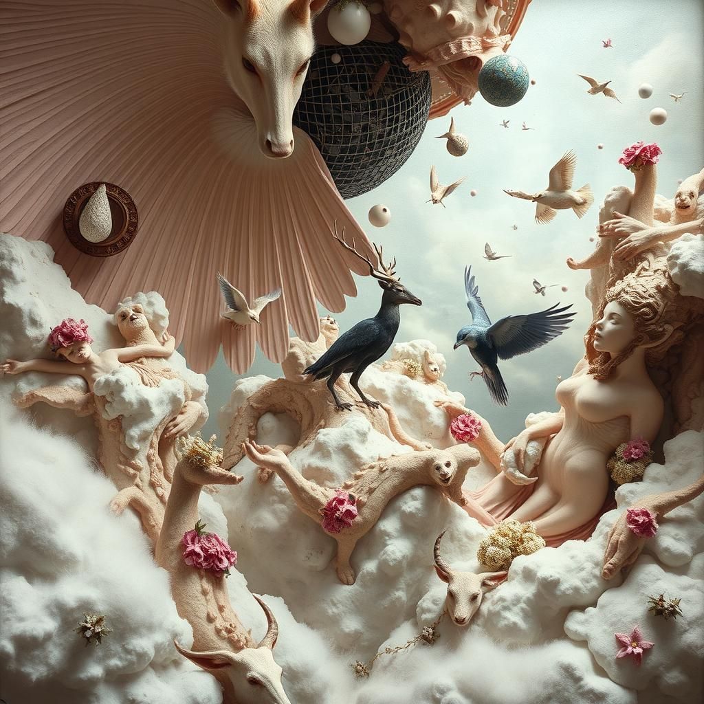 Surreal Wildlife Harmony in Dreamlike Photo