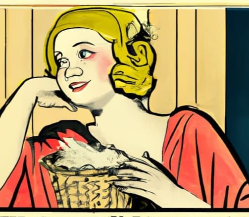 Woodprint illustrated magazine art. 1920s  
P.G. Wodehouse