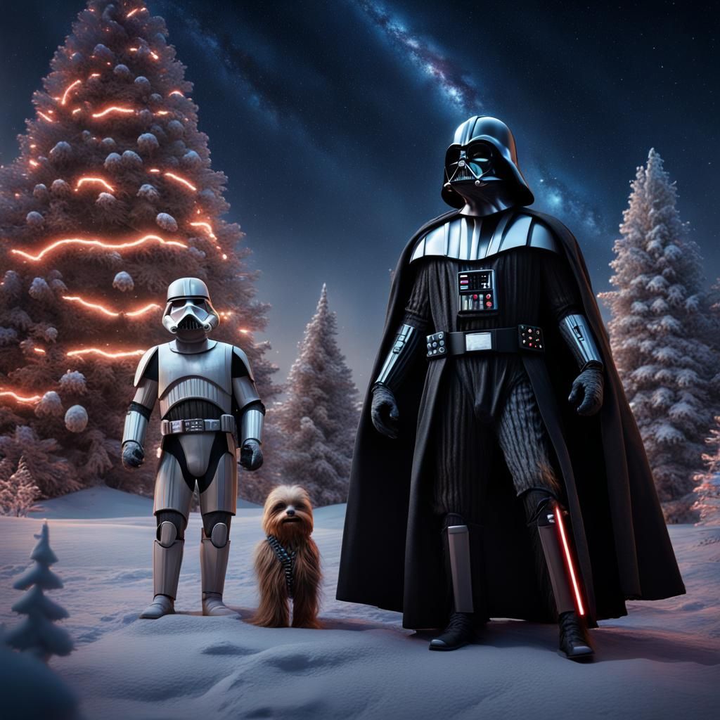 Star Wars Christmas in the Milky Way: Digital Art