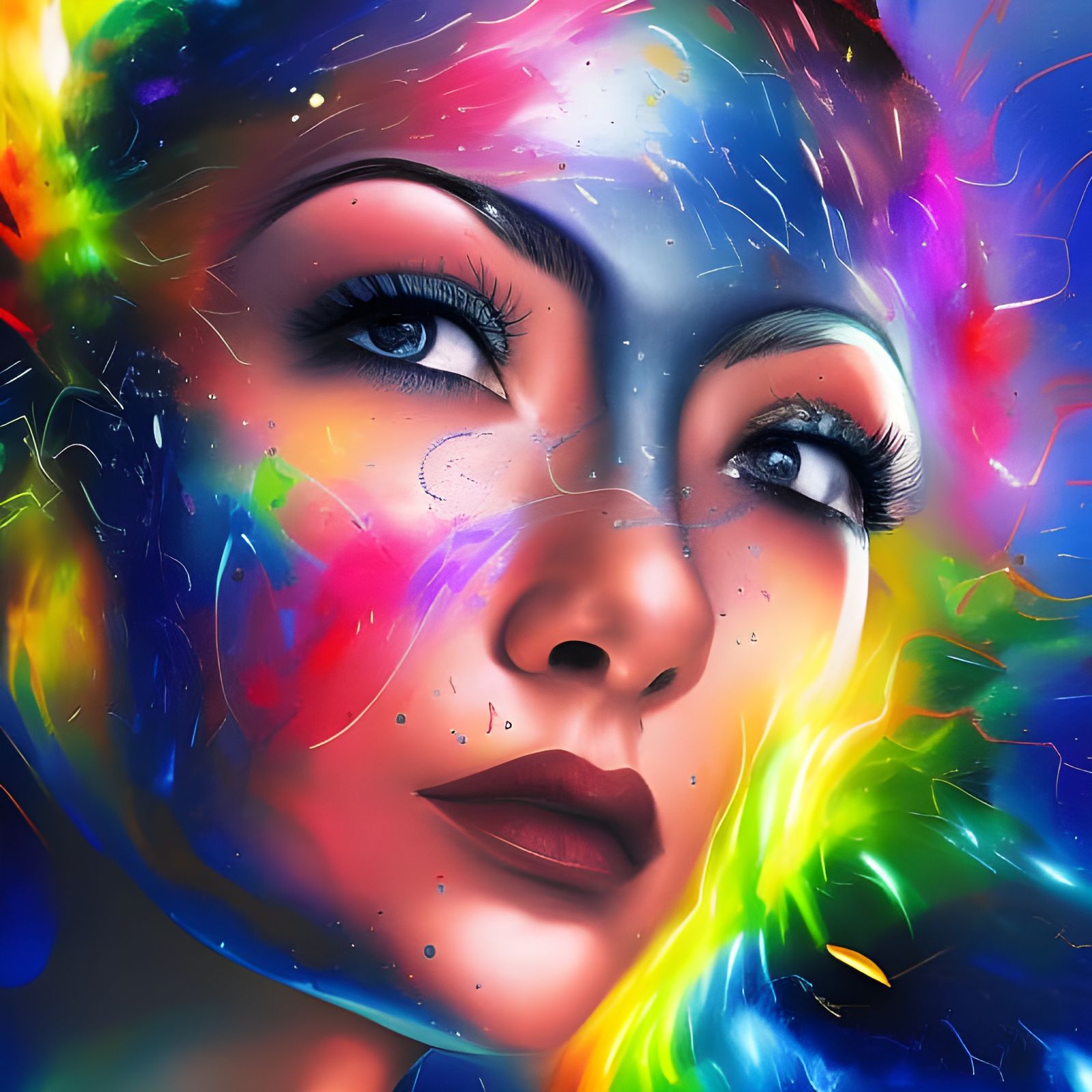 Hyperrealistic Sparks Jump Between Magnets in Splash Art