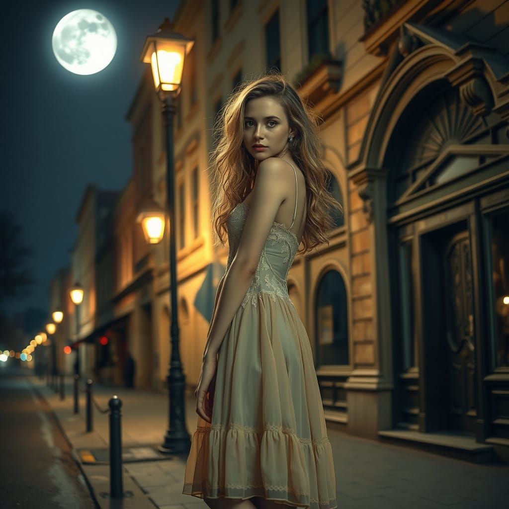 Moonlit Serenade in Vintage Elegance