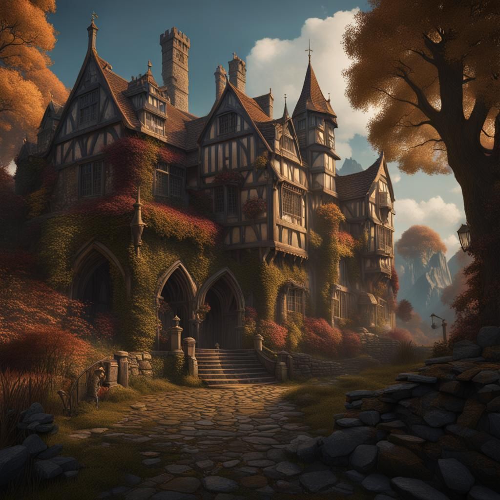 Detailed Matte Painting of Shakespeare in Deep Color