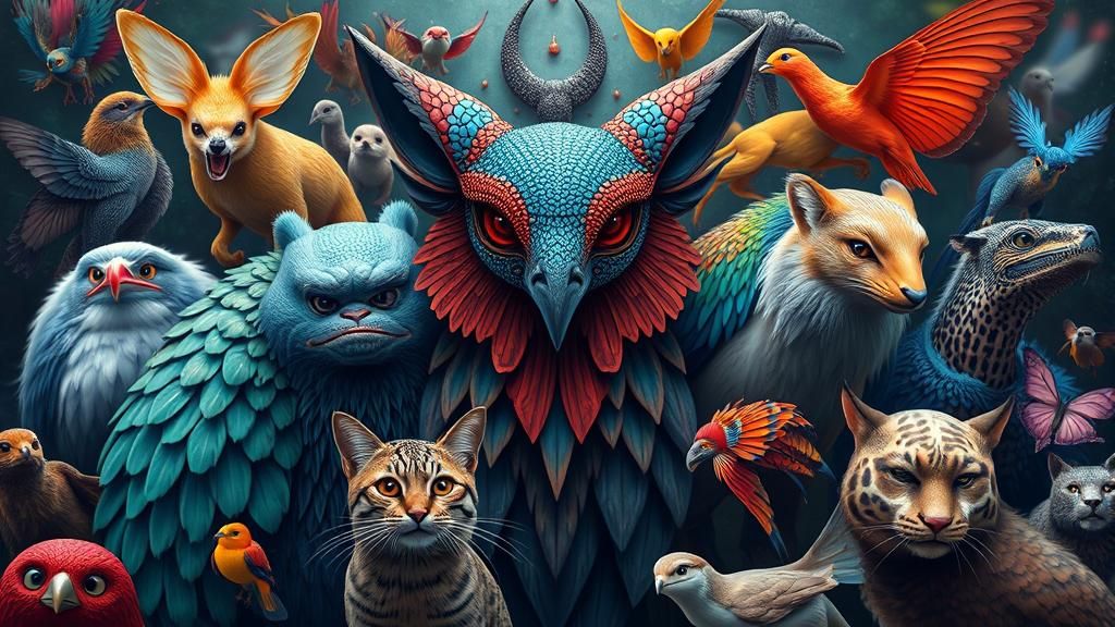Vibrant Animals in Avant-Garde Digital Art