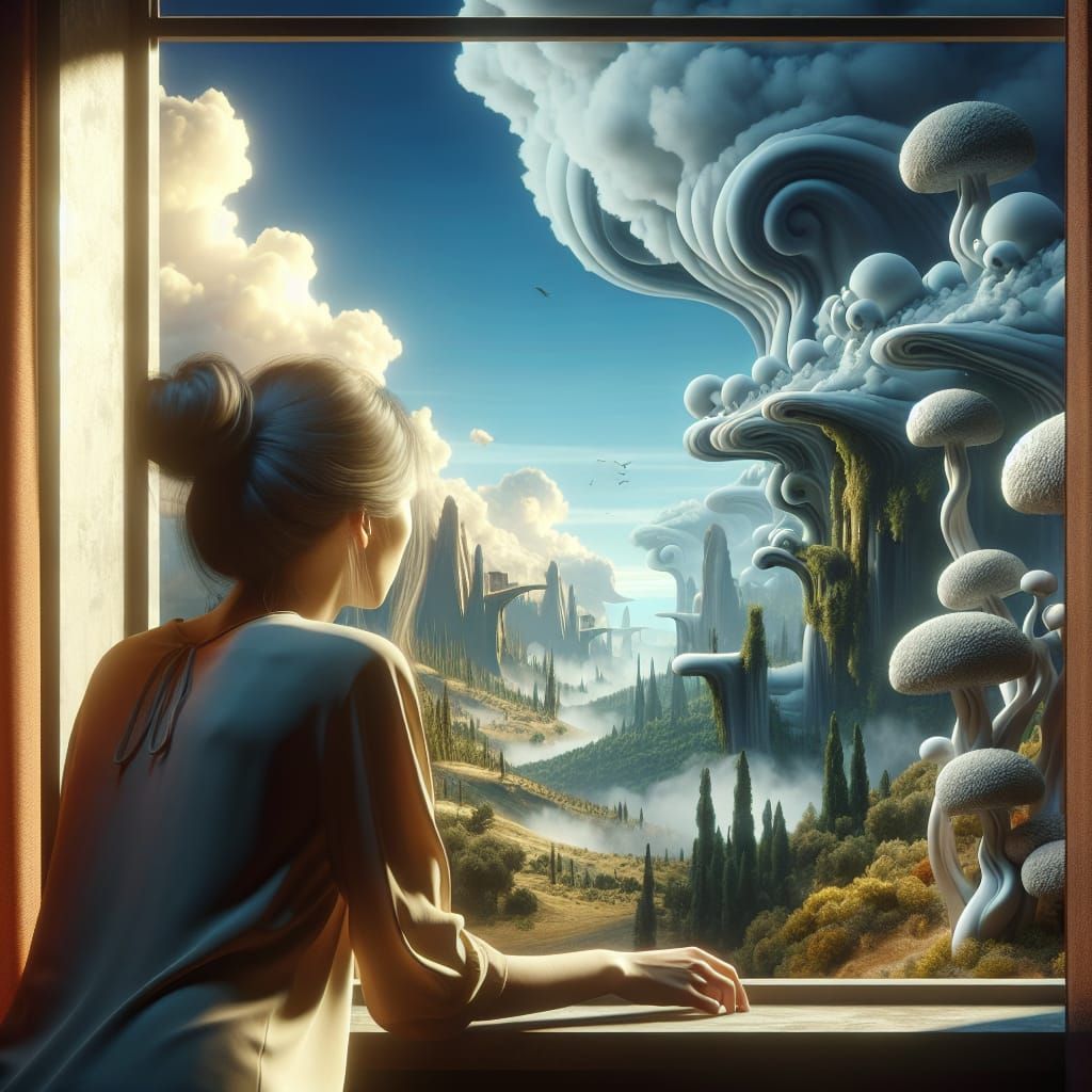 Surreal Landscape Masterpiece in Photorealistic Style