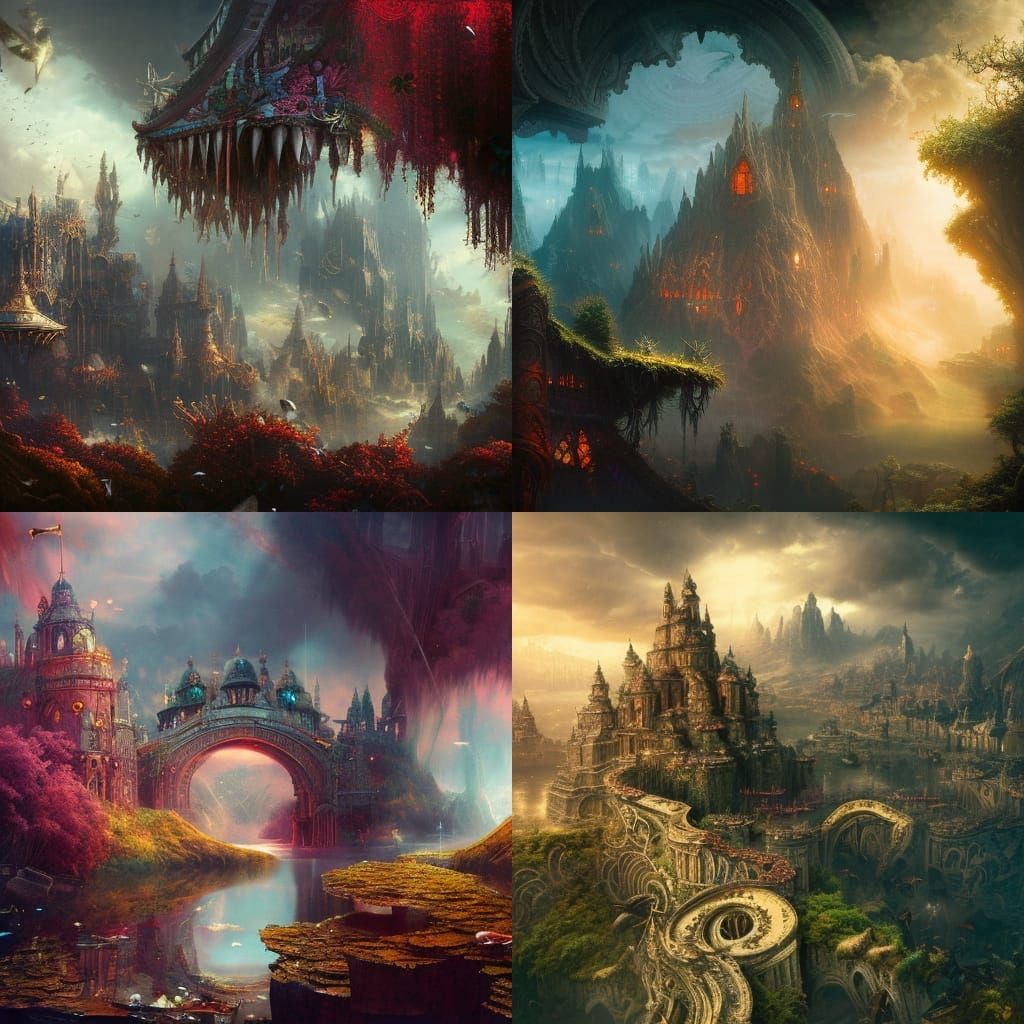 Epic Wonderland: A Detailed Digital Matte Painting