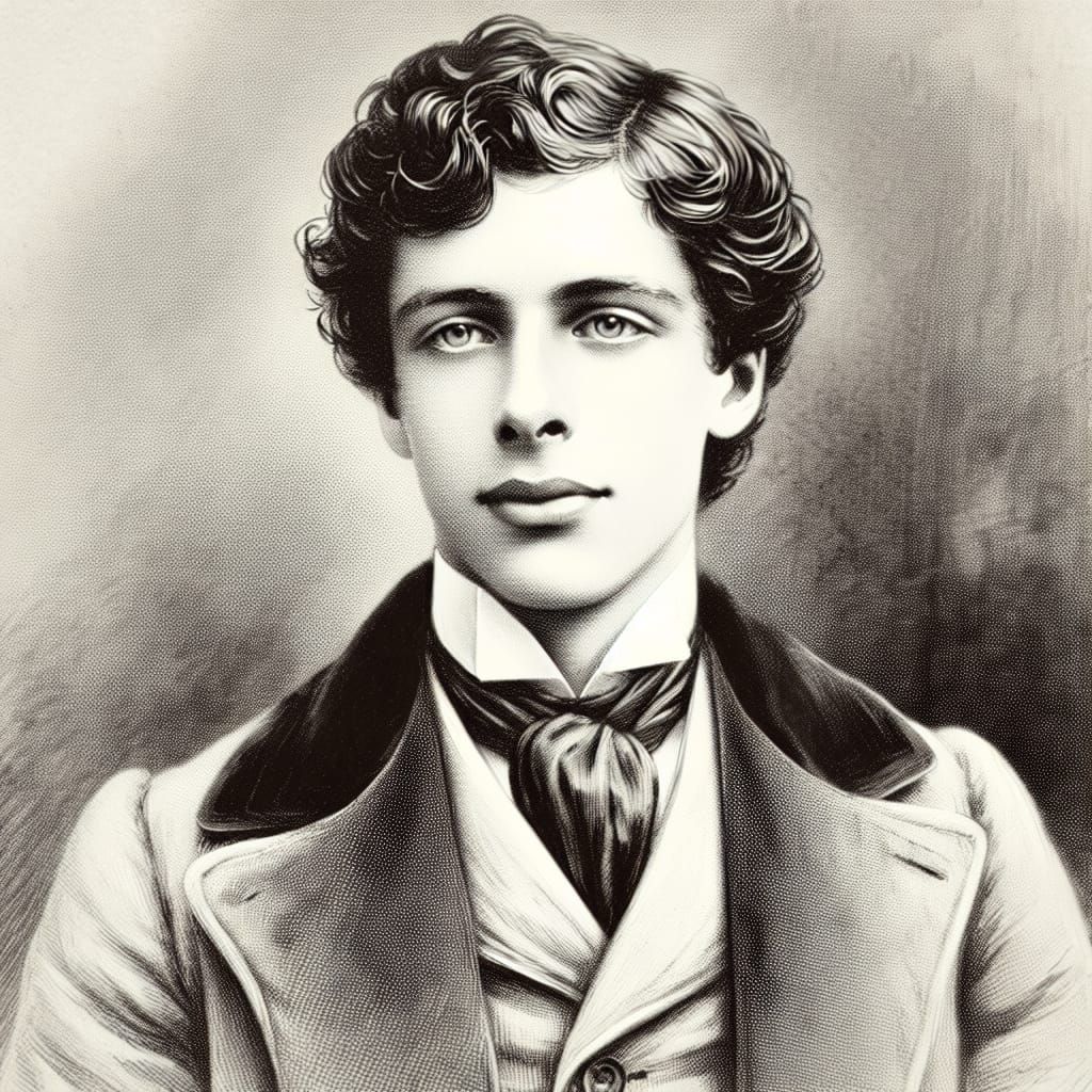Elegant Portrait of a Young Man in 19th-Century Style