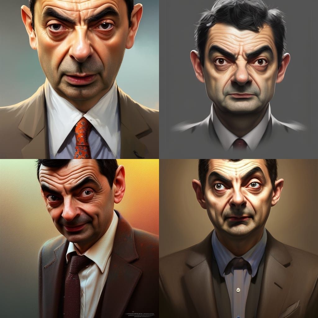 Hyperdetailed Portrait of Mr. Bean