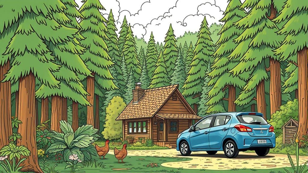 Cozy Forest Home in Whimsical Style