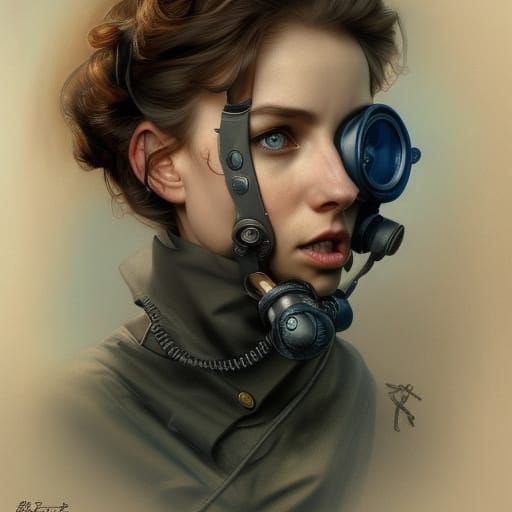 Apocalyptic 3D Portrait of a German Officer