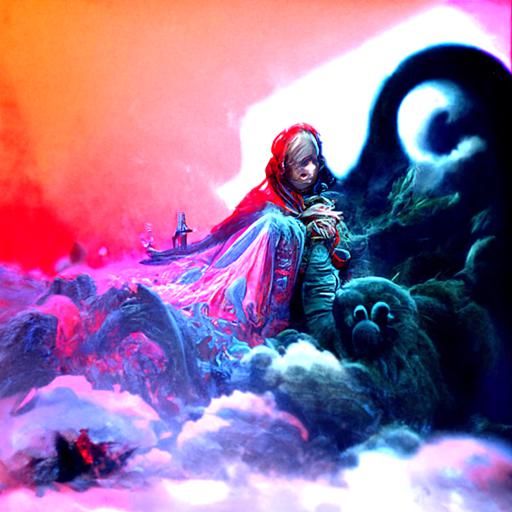 Red Riding Hood Storybook Illustration in Digital Art