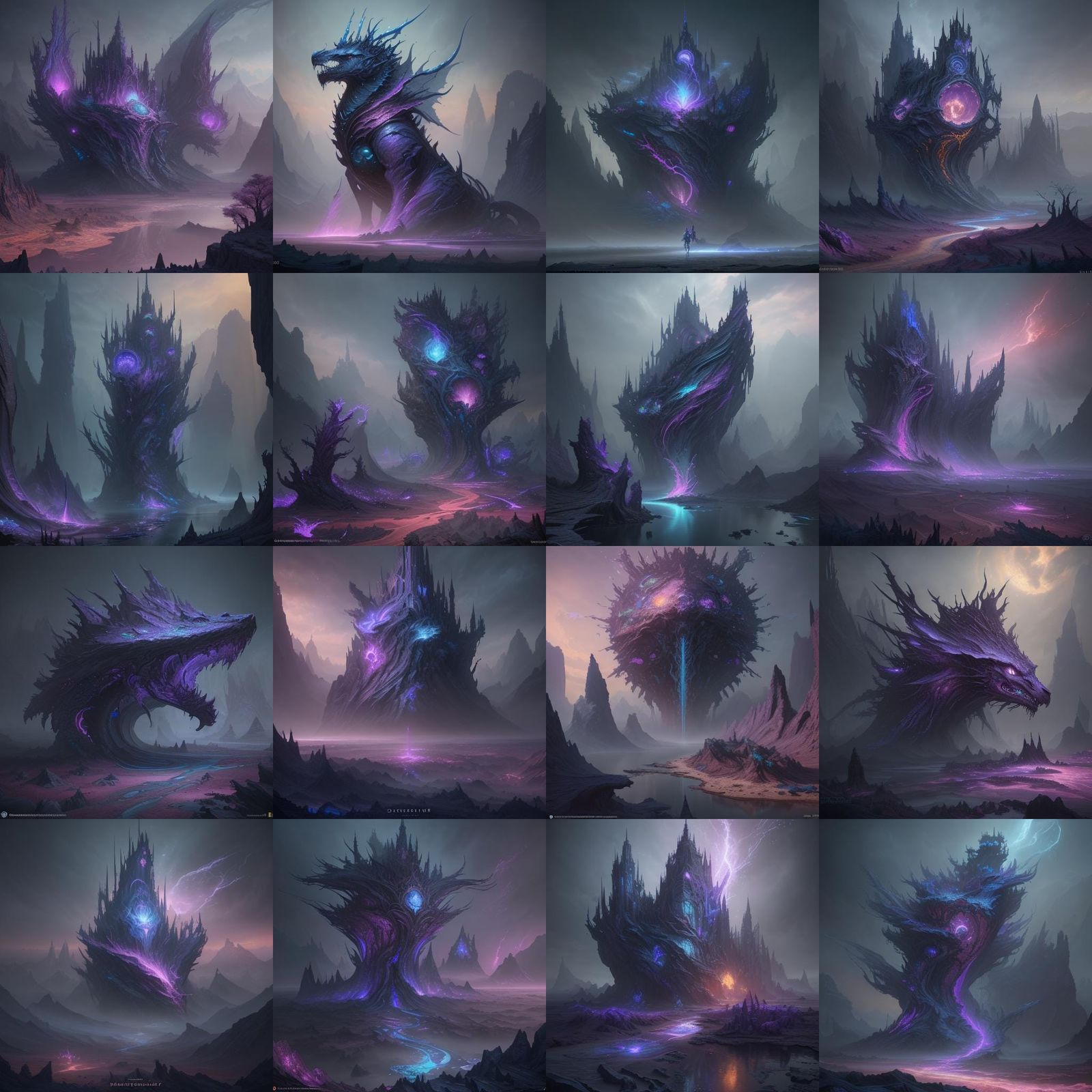 Fantastical Matte Painting in Deep Color, 8K