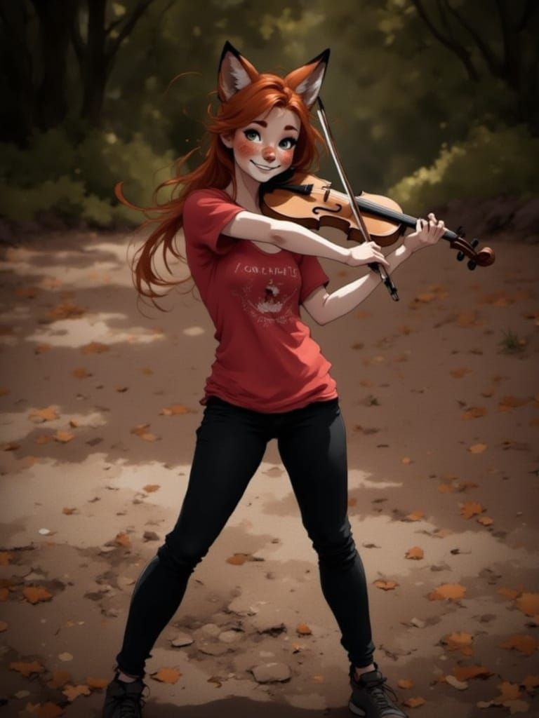 Fox-girl Vixen plays Johann Pachelbel's "Canon in D".