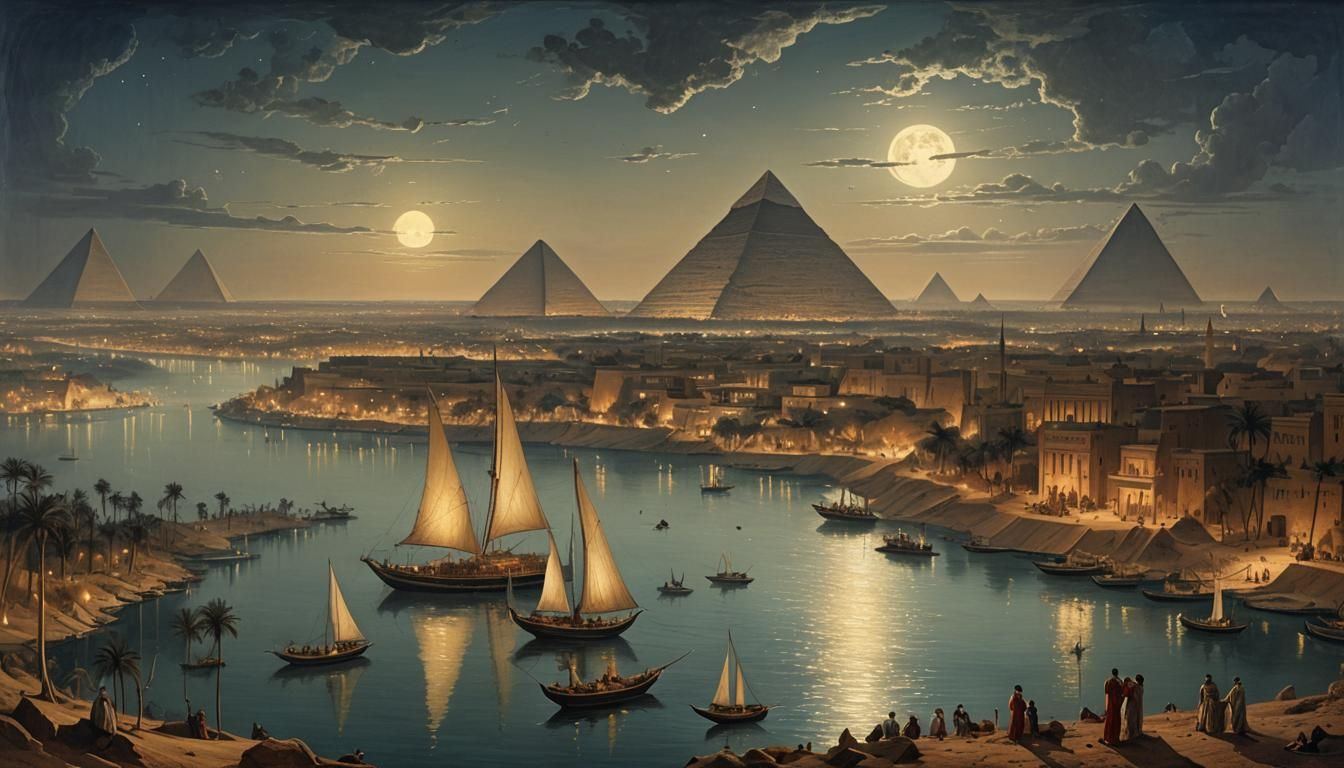 Epic Ancient Egyptian Cityscape by Richard Dadd