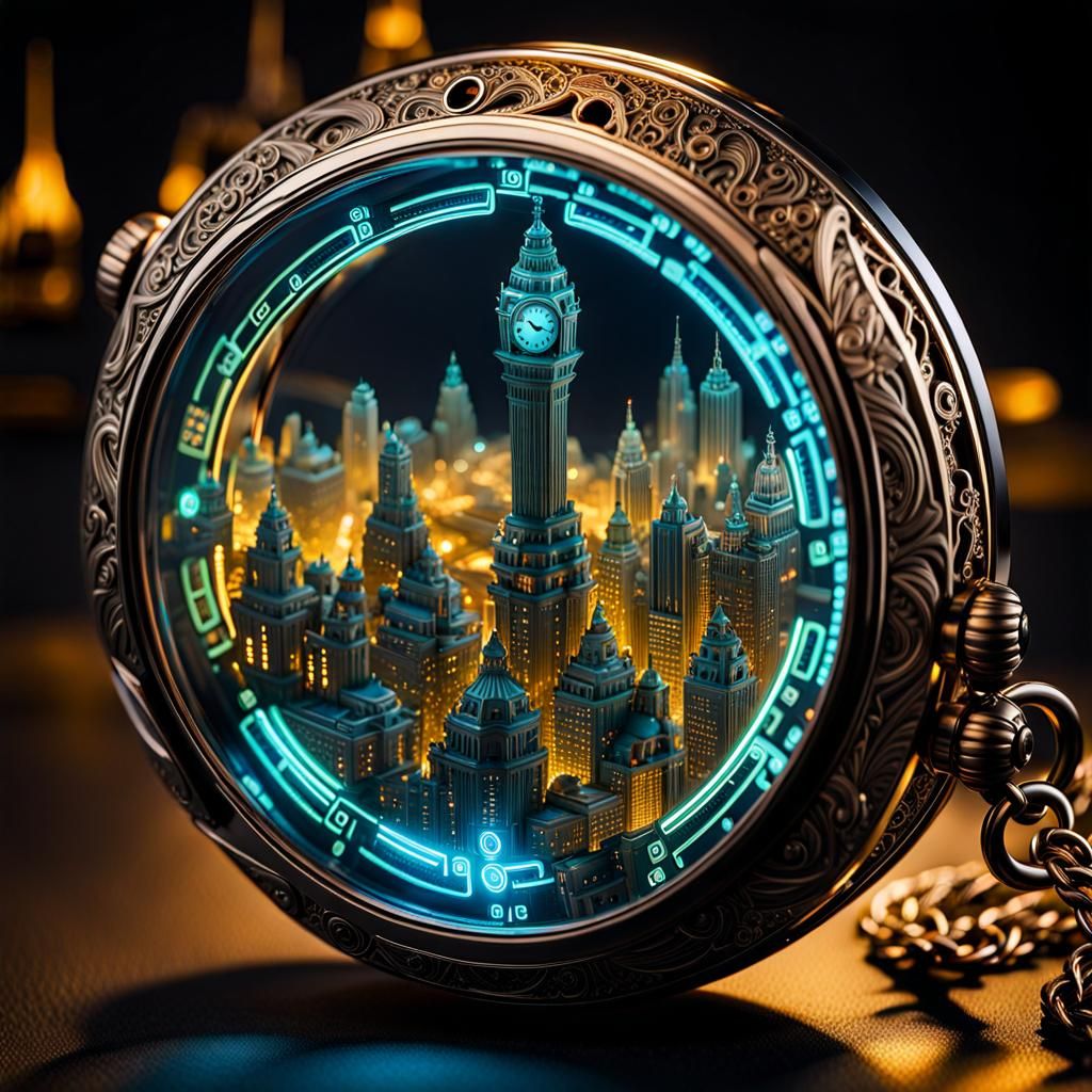 Hidden City Inside a Pocket Watch