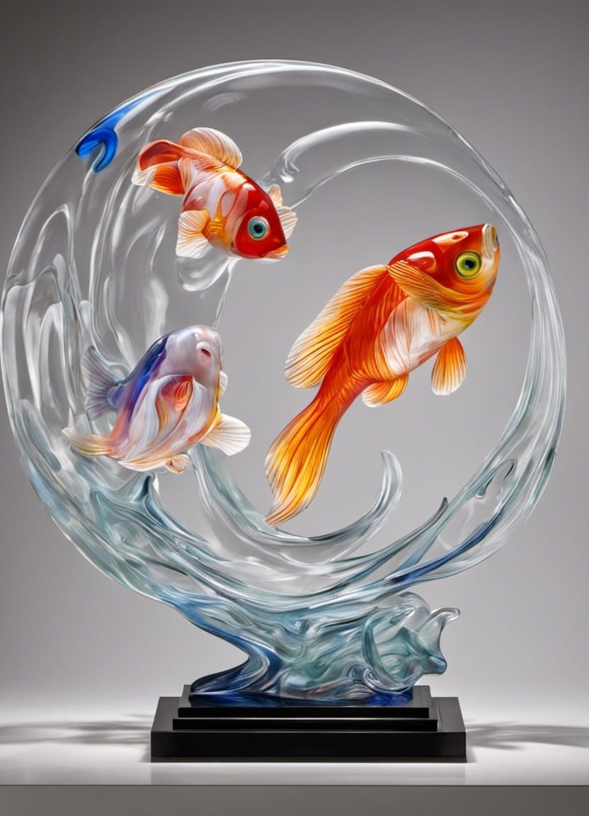 Glass Koi Fish