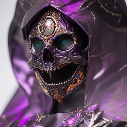 Skull with Intricate Details in Digital Illustration